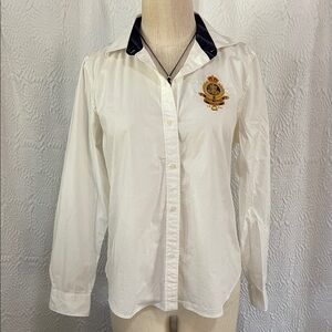 Ralph Lauren Cream and Green Plaid Shirt